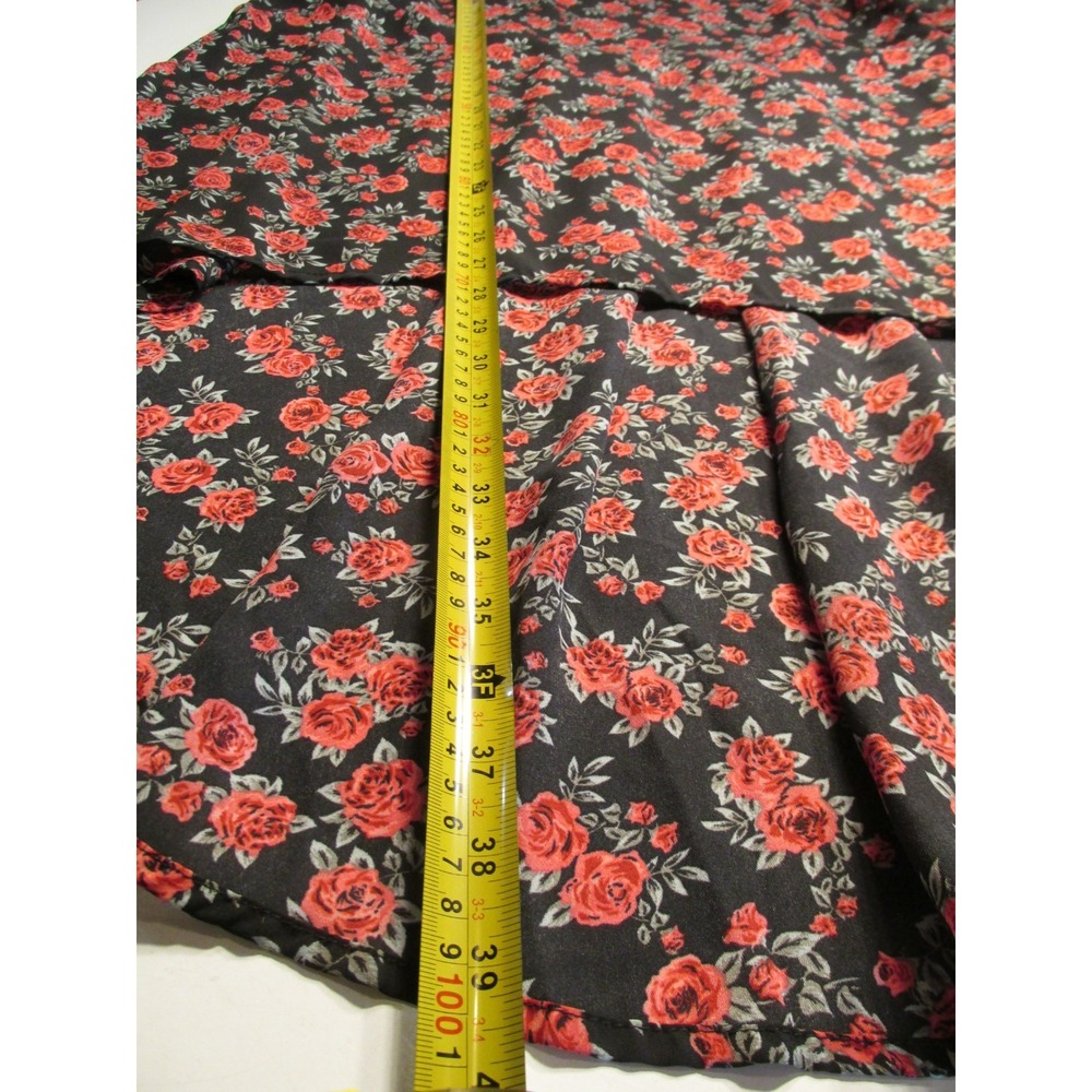 Torrid Babydoll Tunic Tank Top Womens 1 14/16 Black Floral Hi/Lo Boho 10381189 - Picture 8 of 10